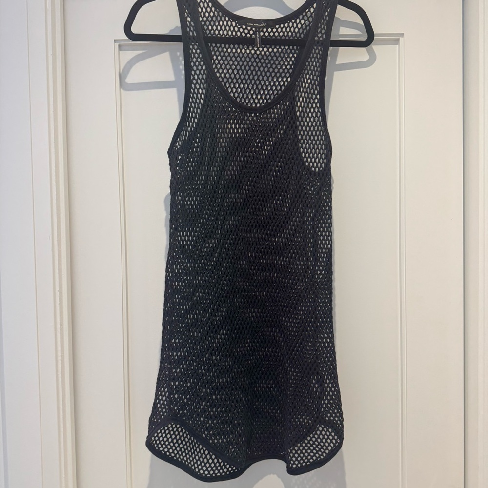 Isabel Marant Black Open-Knit Mesh Top